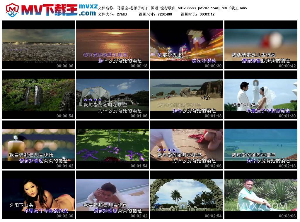 马常宝-老椰子树下_国语_流行歌曲_MB208583